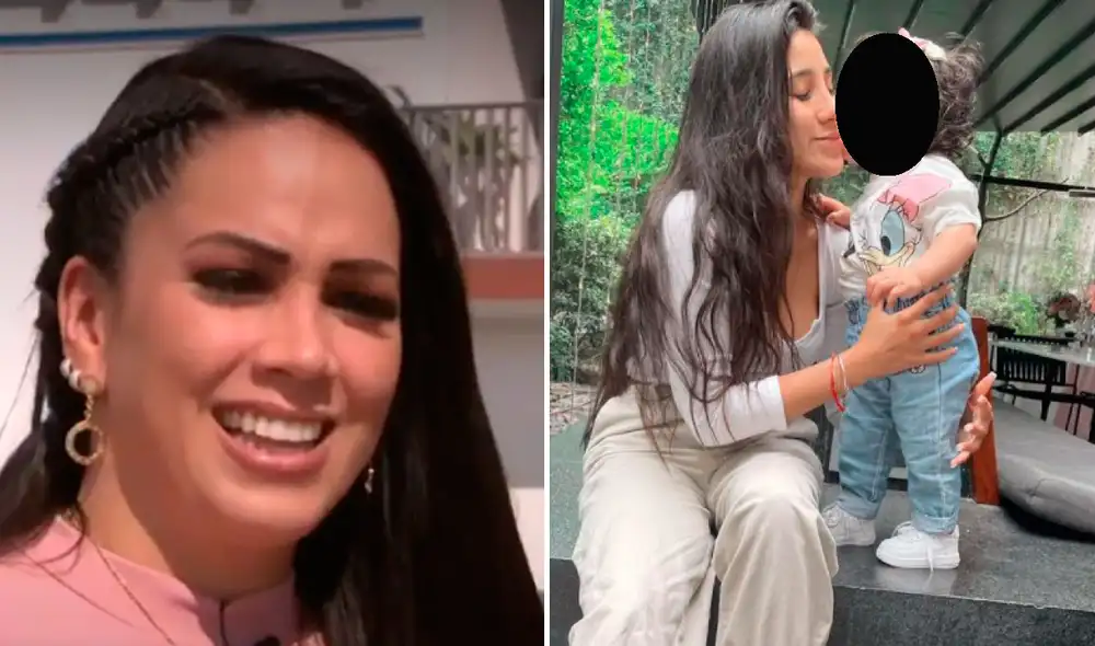 Melissa Klug orgullosa de la crianza que le está dando Samahara Lobatón a su primogénita. Foto: composición Samahara Lobatón/Instagram, captura América TV.