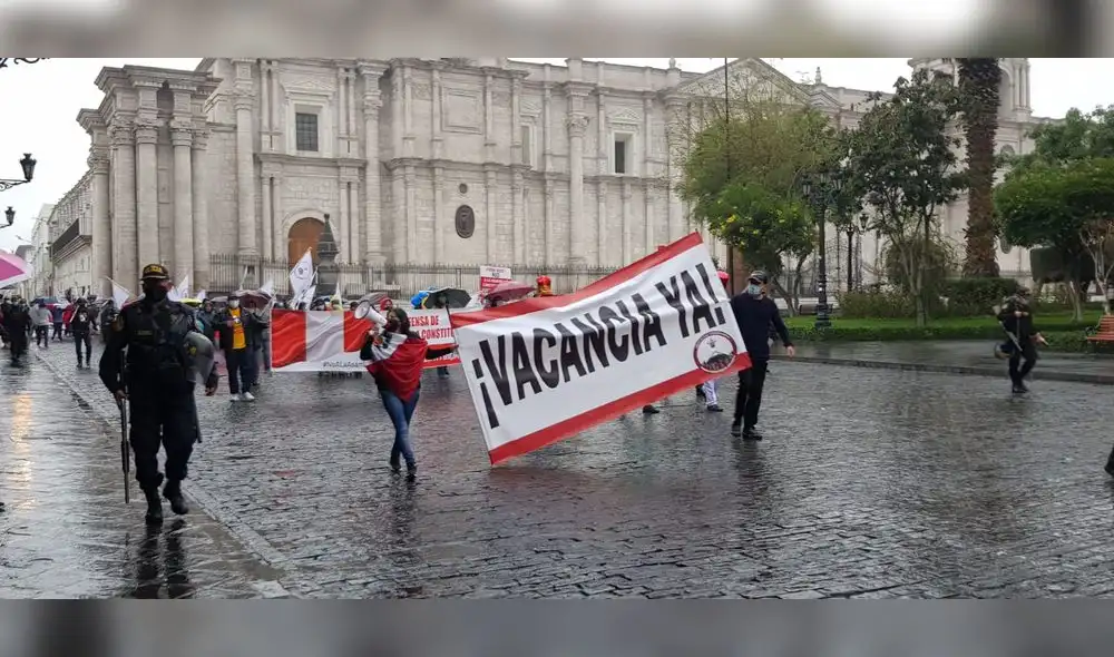 Marcha recorrió la Plaza de Armas y principales calles de la ciudad. Foto: URPI/Wilder Pari Marcha recorrió la Plaza de Armas y principales calles de la ciudad. Foto: URPI/Wilder Pari