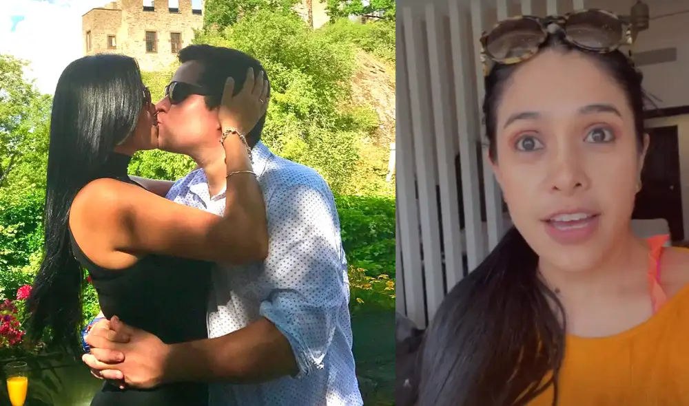 Maricarmen Marín y su pareja llegan al Caribe y una torrencial lluvia los espera. Foto: Instagram.