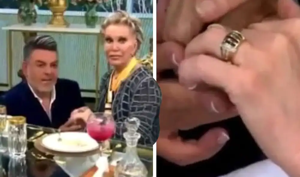 Andrés Hurtado regaló a Cecilia Bracamonte un anillo con incrustaciones de rubí, zafiros y esmeraldas. Foto: captura de Panamericana