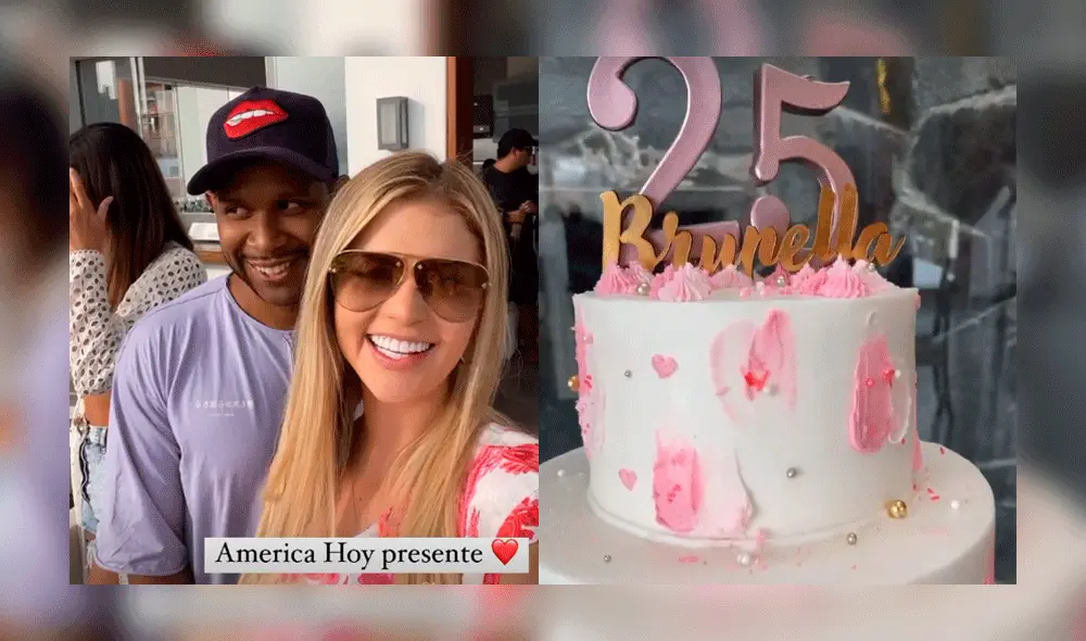 Brunella Horna feliz de cumplir 25 al lado de sus seres queridos. Foto: composición Brunella Horna/Instagram