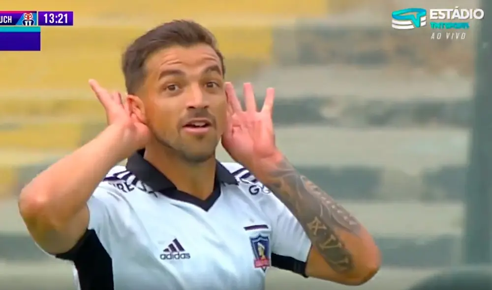 Gabriel Costa marcó el segundo de Colo Colo. Foto: Captura TNT Sports.