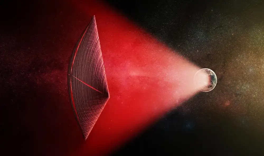 Esta vela solar se dirigiría exclusivamente a Neptuno y Urano, los gigantes de hielo del sistema solar. Foto: referencial / M. Weiss / CfA