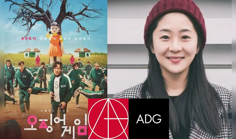 Chae Kyoung Sun fue productora de diseño de "El juego del calamar". Foto composición: Twitter, The Movie database y ADG.org