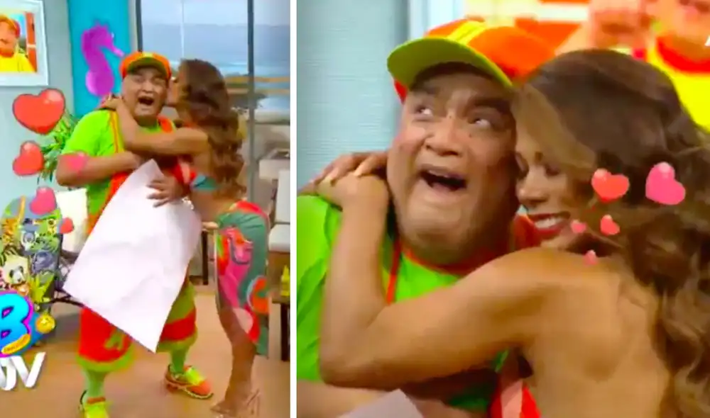 “Estoy contentísimo que estés aquí en mi secuencia", dijo Jorge Benavides. Foto: composición LR/captura ATV “Estoy contentísimo que estés aquí en mi secuencia", dijo Jorge Benavides. Foto: composición LR/captura ATV