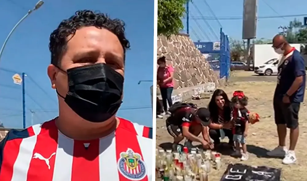 Fanáticos del Chivas y América se reunieron a las afueras del Estadio Jalisco. Foto: captura/Fox Sports México