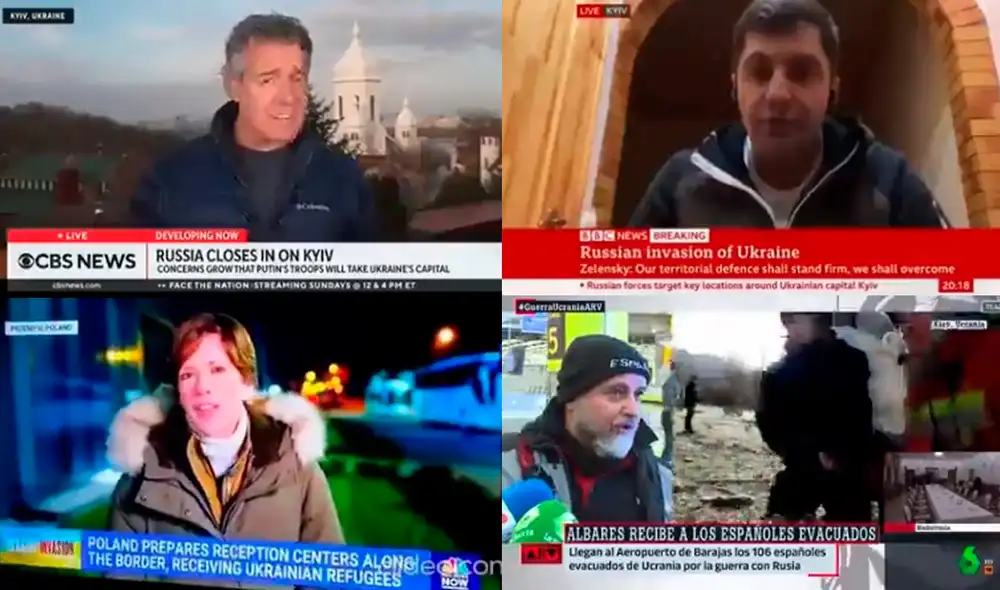 En distintas partes de Occidente, periodistas calificaron con comentarios racistas y discriminatorios a los refugiados que no nacieron en Europa y hoy escapan de la crisis en Ucrania. Foto: composición LR