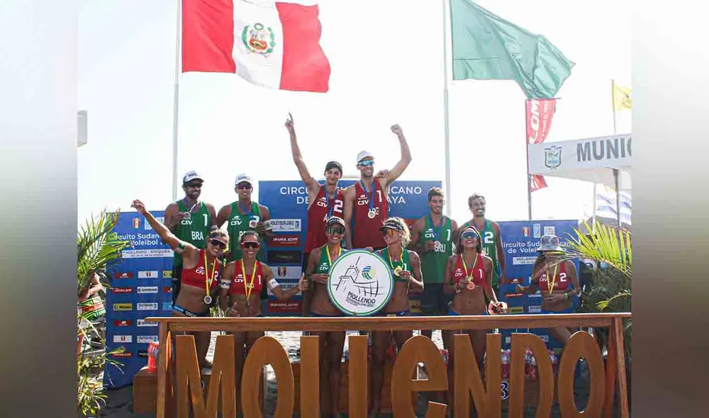 Equipos subieron al podio este domingo, luego de tres intensas jornadas. Foto: Municipalidad de Mollendo