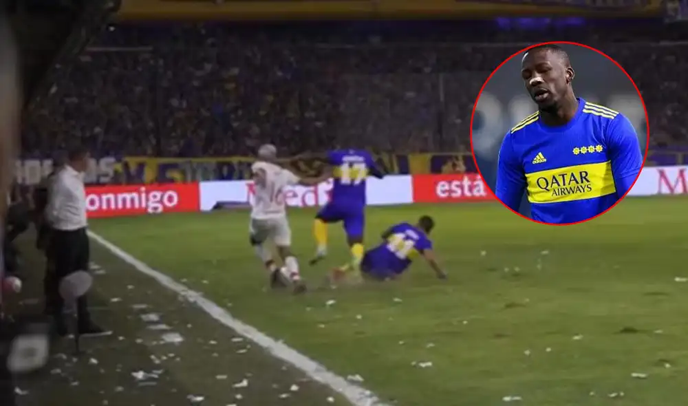 Luis Advíncula perdió por primera vez en la temporada con Boca Juniors. Foto: captura de TNT Sports