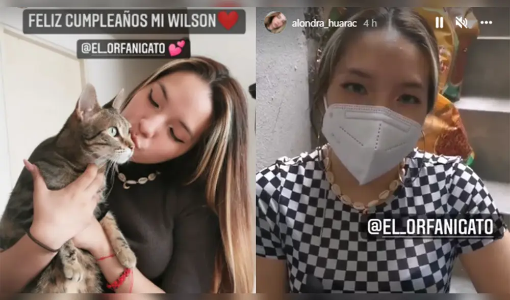 Alondra Huarac demuestra su amor por los animales y hace un llamado a ejercer la adopción responsable. Foto: composición/Instagram