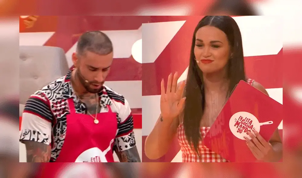 Jota Benz muteó a Angie Arizaga en programa de cocina. Foto: composición captura América TV Jota Benz muteó a Angie Arizaga en programa de cocina. Foto: composición captura América TV