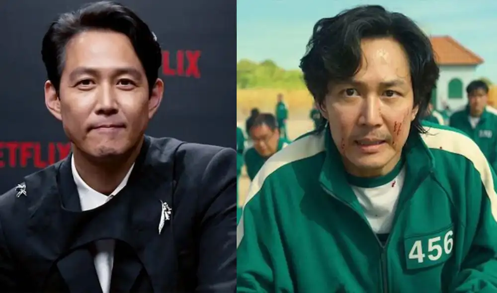 Lee Jung Jae saltó a la fama internacional al interpretar a Gi Hun en la serie coreana "El juego del calamar" de Netflix. Foto: composición La República/Netflix