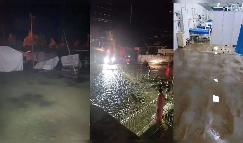 Torrencial lluvia con granizo y fuertes vientos afectaron el albergue, viviendas y hospital en Bagua Grande. Fotos: Cuarto Poder Cumba y Jaén Noticias. Torrencial lluvia con granizo y fuertes vientos afectaron el albergue, viviendas y hospital en Bagua Grande. Fotos: Cuarto Poder Cumba y Jaén Noticias.