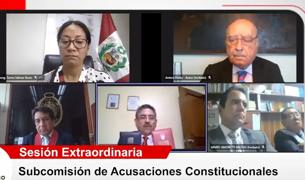 Audiencia de Subcomisión de Acusaciones Constitucionales de este lunes 7 de marzo. Foto: captura del Congreso