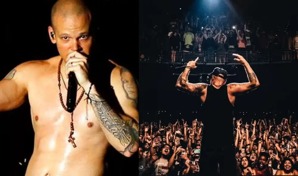 ”El que tenga algún problema que se trepe como hombre y me lo diga en la cara", dijo el cantante puertorriqueño durante su presentación. Foto: difusión