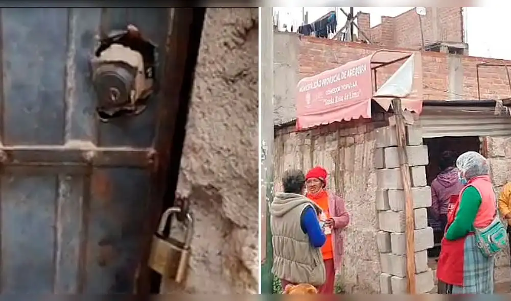 Los sujetos habrían trepado el muro del inmueble, rompieron candados y se llevaron víveres y utensilios. Foto: captura video HBA Noticias Los sujetos habrían trepado el muro del inmueble, rompieron candados y se llevaron víveres y utensilios. Foto: captura video HBA Noticias