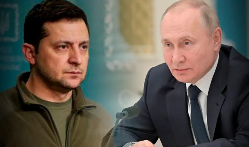 Zelenski criticó nuevamente a Putin. Foto: composición de Fabrizio Oviedo / La República