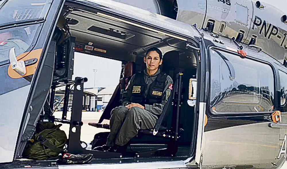 Valiente. María Solari tiene 13 años de servicio en la PNP y ha salvado la vida de decenas de sus colegas durante la pandemia. Foto: difusión