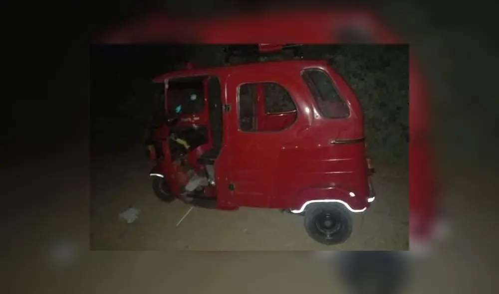 Mototaxi que manejaba la víctima fue encontrada a lado del cadáver. Foto: Radio Estación Latina Mototaxi que manejaba la víctima fue encontrada a lado del cadáver. Foto: Radio Estación Latina