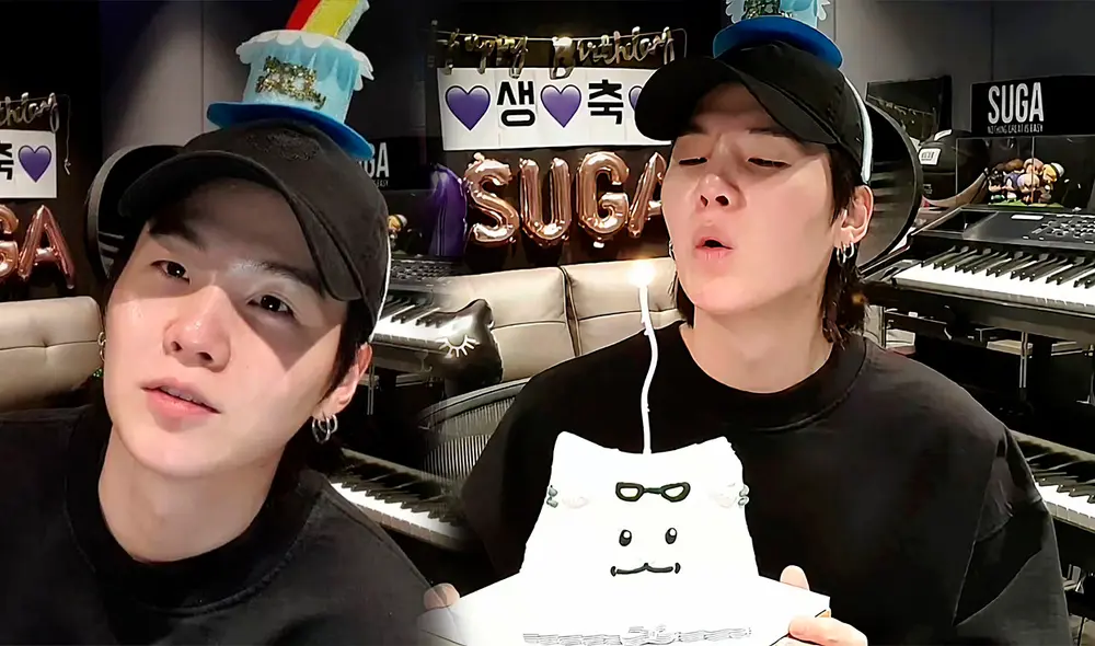 ¿Cómo celebró Suga su cumpleaños en 2022? Foto: Vlive ¿Cómo celebró Suga su cumpleaños en 2022? Foto: Vlive