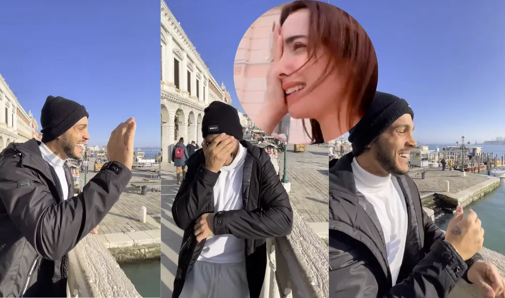 “¡Angelina! ¡Angelina! Tu fan, from Perú. ¡Hay que emoción! ¡Me saludó!”, dice Mario Irivarren en el video. Foto: Mario Irivarren/Instagram, Rosángela Espinoza/Instagram