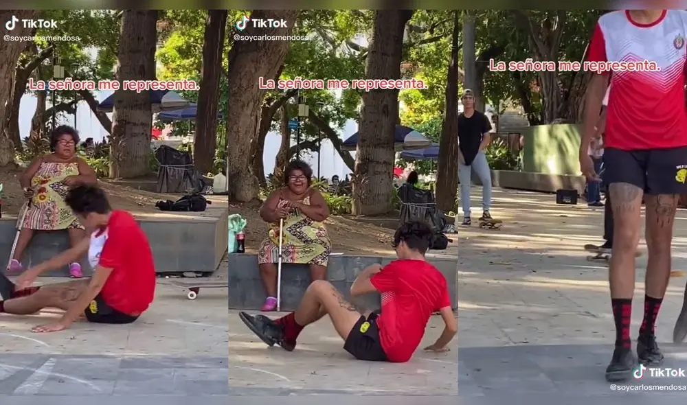 En el lugar también habían otros skaters. Foto: captura de TikTok