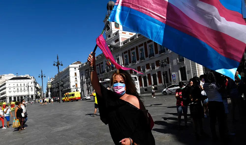 La lucha de la comunidad trans tiene como principal objetivo obtener una ley de Identidad de género. Foto: AFP