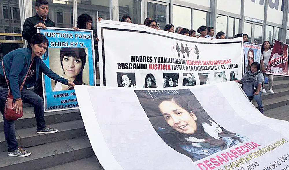 Cifras alarmantes. Más de 7.000 mujeres desaparecidas, 147 feminicidios en el 2021 y otros 18 crímenes en enero último. Foto: difusión