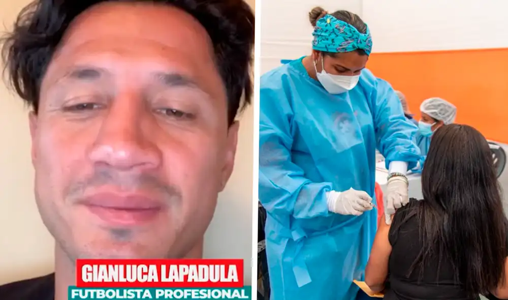 Gianluca Lapadula impulsa vacunación contra la COVID-19. Foto: Minsa/Gerencia Regional de Salud La Libertad