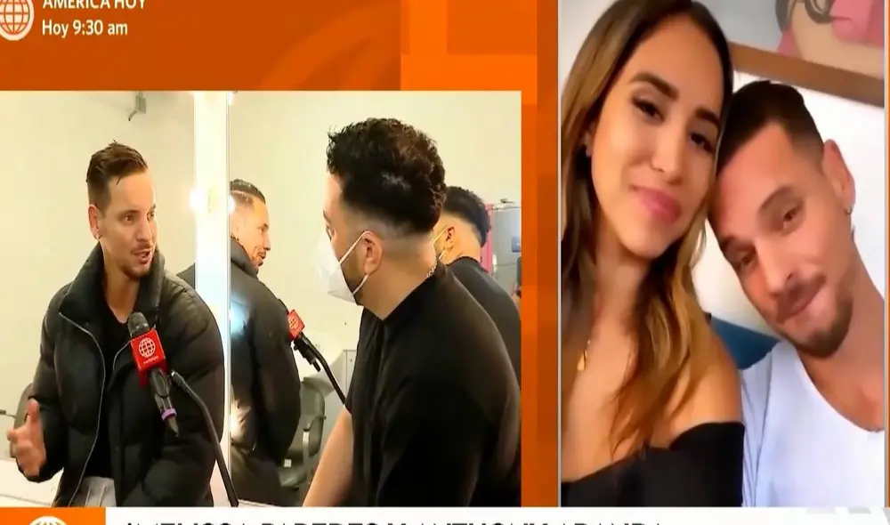 Anthony Aranda y Melissa Paredes empezaron a salir de manera pública tras el ampay que protagonizaron en octubre de 2021. Foto: captura/América Tv