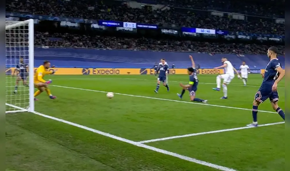 Benzema puso el empate en el segundo tiempo. Foto: captura ESPN