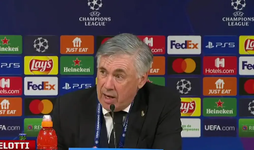 Ancelotti buscará su segunda Champions League con el Real Madrid. Foto: captura de ESPN Ancelotti buscará su segunda Champions League con el Real Madrid. Foto: captura de ESPN