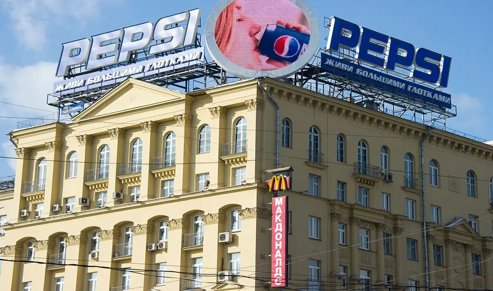 Desde McDonald’s hasta Pepsi han tomado la misma medida contra Rusia. Foto: AFP