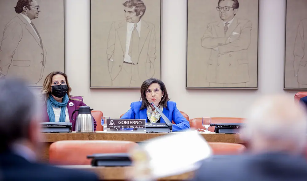 Margarita Robles ante el Congreso de España respondió preguntas sobre la guerra entre Rusia y Ucrania. Foto: Europa Press Margarita Robles ante el Congreso de España respondió preguntas sobre la guerra entre Rusia y Ucrania. Foto: Europa Press