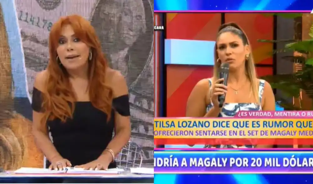 Magaly Medina no pagaría 20.000 dólares para tener a Tilsa Lozano en el set de su programa. Foto: composición/ATV/Panamericana