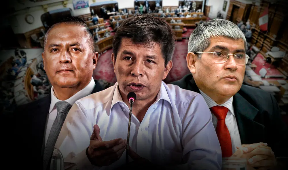 Pleno del Congreso verá moción de vacancia contra Pedro Castillo y otras para interpelar a los ministros Hernán Condori y Ángel Yldefonso Narro. Foto: composición de Gerson Cardoso/La República Pleno del Congreso verá moción de vacancia contra Pedro Castillo y otras para interpelar a los ministros Hernán Condori y Ángel Yldefonso Narro. Foto: composición de Gerson Cardoso/La República