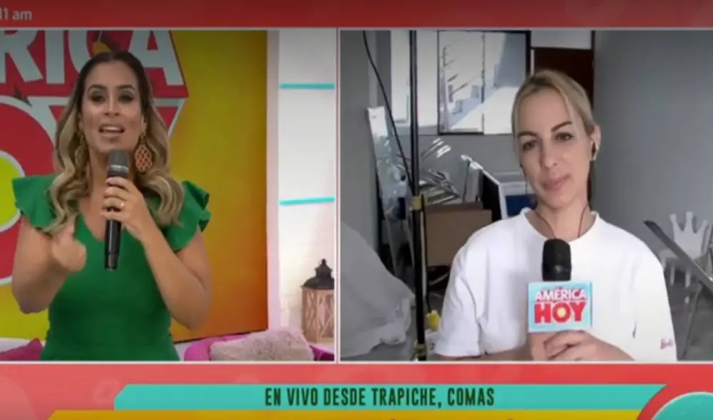 Dalia Durán contó que recibió ayuda de la familia de John Kelvin. Foto: captura/América Tv