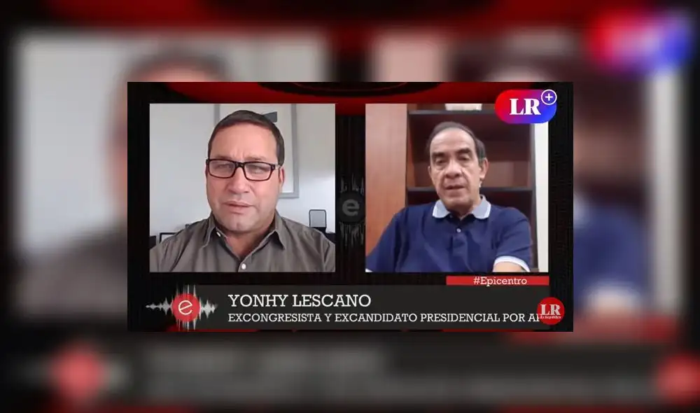Yonhy Lescano, excandidato presidencial de Acción Popular. Foto: captura/LR+ Yonhy Lescano, excandidato presidencial de Acción Popular. Foto: captura/LR+