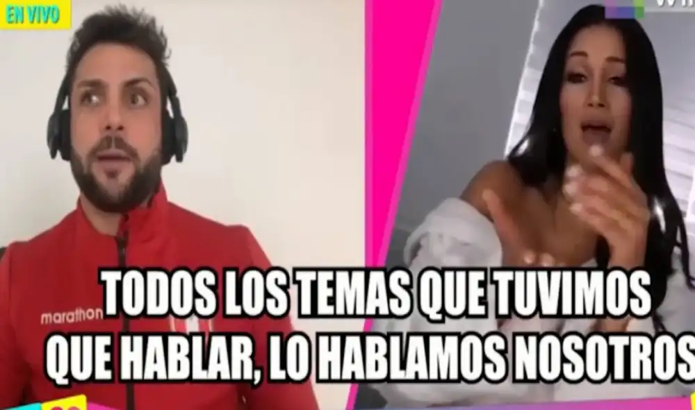 Nicola Porcella le desea lo mejor a Angie Arizaga. Foto: captura/Willax Nicola Porcella le desea lo mejor a Angie Arizaga. Foto: captura/Willax