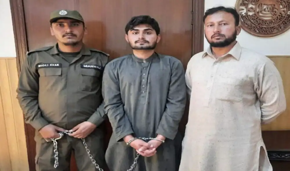 El sospechoso fue identificado como Shahzaib Khan. Foto: Policía de Punjab El sospechoso fue identificado como Shahzaib Khan. Foto: Policía de Punjab
