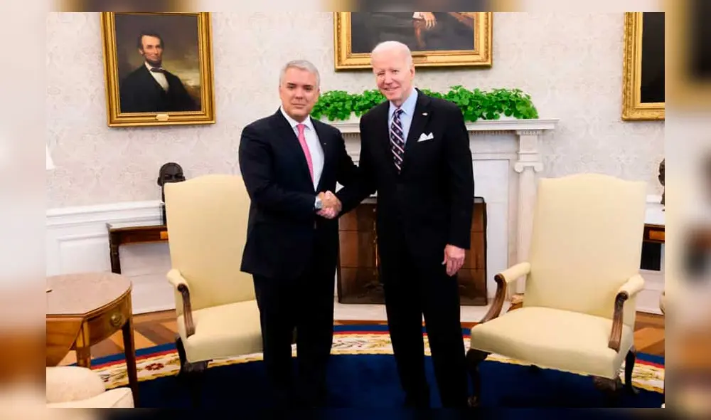 Iván Duque y Joe Biden tras su encuentro en la Casa Blanca. Foto: Presidencia de la República de Colombia Iván Duque y Joe Biden tras su encuentro en la Casa Blanca. Foto: Presidencia de la República de Colombia