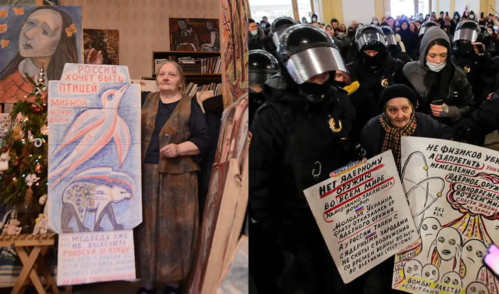 Yelena Osipova es una artista que ha utilizado su habilidad para contrarrestar conflictos de manera pacífica. Foto: Paper/Reuters Yelena Osipova es una artista que ha utilizado su habilidad para contrarrestar conflictos de manera pacífica. Foto: Paper/Reuters