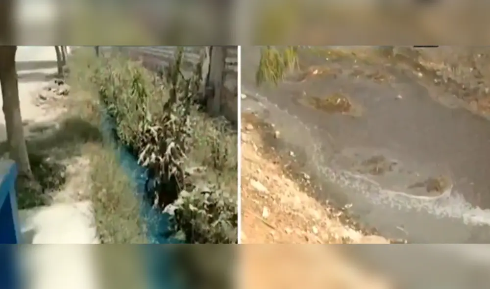 La contaminación ha producido cambios en el color natural del río Huaycoloro: Foto: ATV Noticias La contaminación ha producido cambios en el color natural del río Huaycoloro: Foto: ATV Noticias