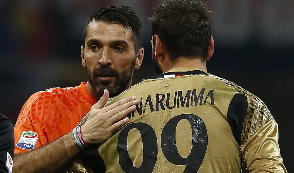 Tanto Buffon como Donnaruma han ganado títulos con la selección de su país. Foto: AFP