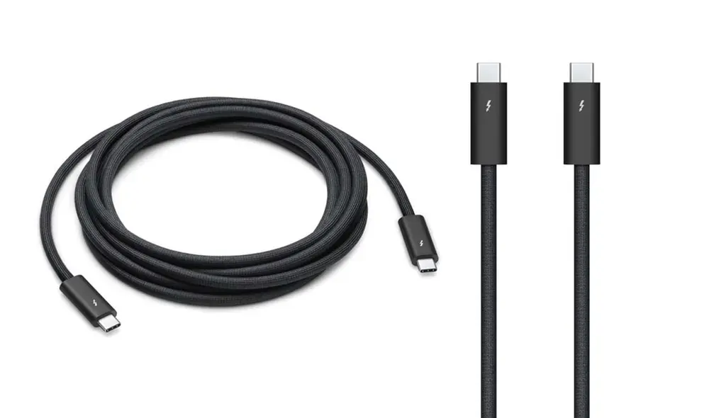 Así luce el Cable Thunderbolt 4 Pro (3 m). Foto: Apple