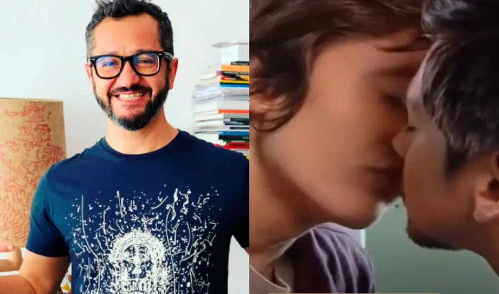 Gonzalo Molina comentó escena protagonizada por su hijo y Emanuel Soriano en "Junta de vecinos". Foto: composición Gonzalo Molina/Instagram, captura YouTube.