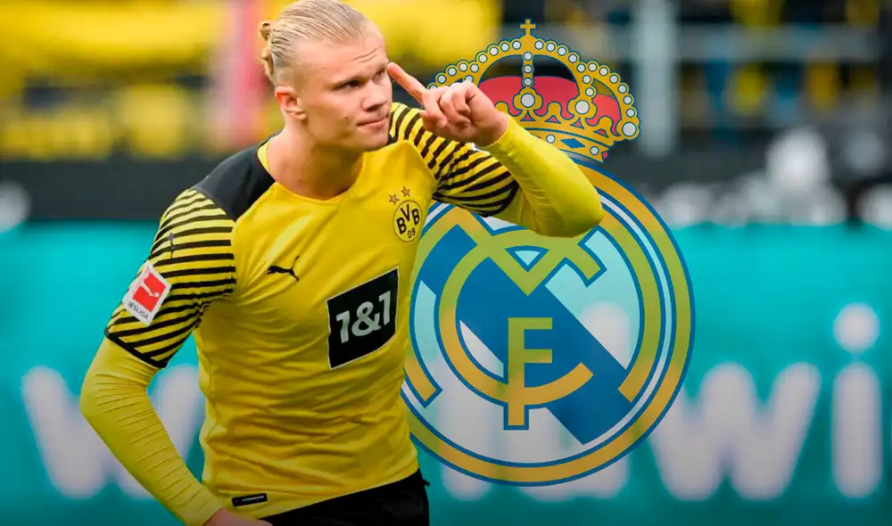 Haaland es el actual goleador del Dortmund. A fin de temporada podría cambiar de camiseta. Foto: composición GLR/EFE