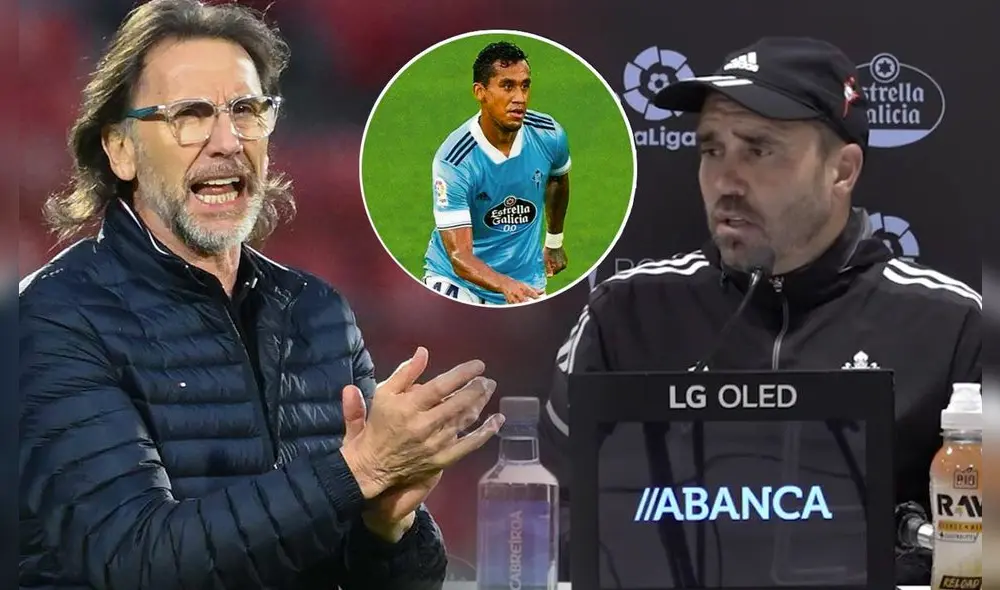 Ricardo Gareca se reunió con Renato Tapia en España previo a la última fecha doble de las Eliminatorias Qatar 2022. Foto: EFE/Celta de Vigo