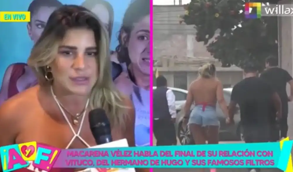 Macarena Vélez habló para las cámaras de Amor y fuego. Foto: captura de Willax Macarena Vélez habló para las cámaras de Amor y fuego. Foto: captura de Willax