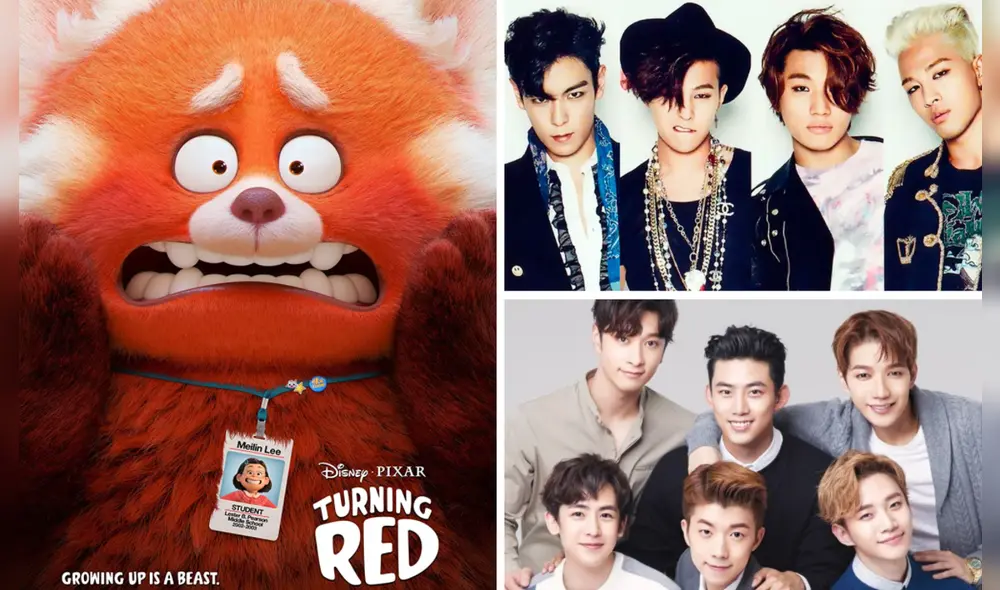 "Turning red" es una película de Disney con BIGBANG y 2PM. Foto composición: IMDb y La República